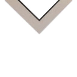 Crescent Select Conservation Solids Pre-Cut Double Mat - Gray/Dark Gray, 4 ply, 8" x 10" corner