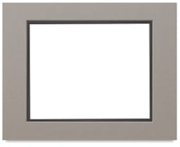 Crescent Select Conservation Solids Pre-Cut Double Mats - Front view of Gray/Dark Gray Mat
