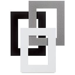 Crescent Select Conservation Solids Pre-Cut Mats - Front view of three Mats
