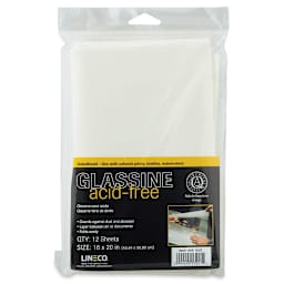 Lineco Acid-Free Glassine Sheets - Front view of package of 12 sheets