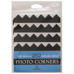 Self-Adhesive Photo Corner Sheets Black - Peggable