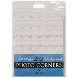 Self-Adhesive Photo Corner Sheets White - Peggable
