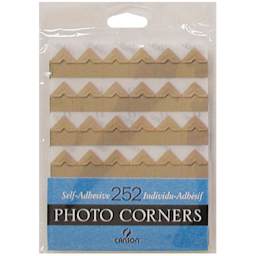 Self-Adhesive Photo Corner Sheets Kraft - Peggable