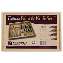 Flexcut Deluxe Palms & Knives - Set of 9 - front of packaging