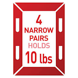4 Narrow Pairs Holds 10 lbs