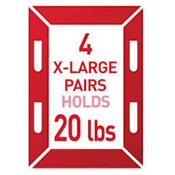 4 X-Large Pairs Holds 20 lbs