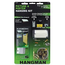 Hangman Picture and Poster Hanging Kit - Front view of blister package
