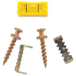 Hangman 60 Second Hanging Kit - Top view of components of 5 Piece Kit 