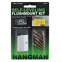 Hangman Self-Leveling Flushmount Hanger Kit - Front of package of 6