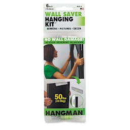 Hangman Wall Saver Hanging Kits - Front of package of 6 inch Kit