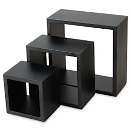 Nielsen Bainbridge Gallery Solutions Decorative Cubes - Set of 3 Black Cubes shown smallest to largest