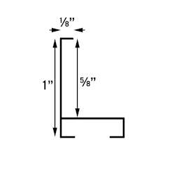 Nielsen Bainbridge Gallery Solutions Image Metal Frames - Diagram showing profile of frame