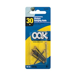 Ook Blue Steel Pro Nails - Front of blister package showing nails
