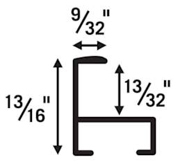 Nielsen Metal Frame Sections Matte Black Style 11 - dimensions