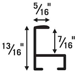 Nielsen Bainbridge Metal Frame Kits - Chart showing dimensions of frames