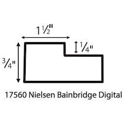 Gallery Solutions Digital Format Wood Frame - Diagram showing Profile dimensions of frame