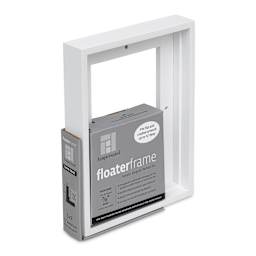 Ampersand Floaterframe - Thin, White, 5" x 7", 7/8", at an angle