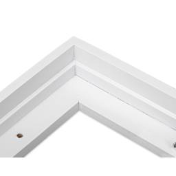 Ampersand Floaterframe - Thin, White, 5" x 7", 7/8", corner close-up