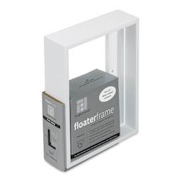 Ampersand Floaterframe - Thin, White, 5" x 7", 1-1/2", at an angle