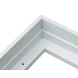 Ampersand Floaterframe - Thin, White, 5" x 7", 1-1/2", corner close-up