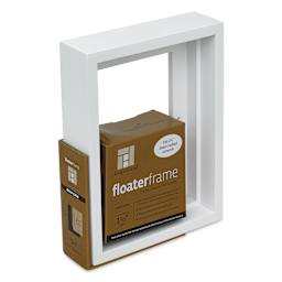 Ampersand Floaterframe - Bold, White, 5" x 7", 1-1/2", at an angle