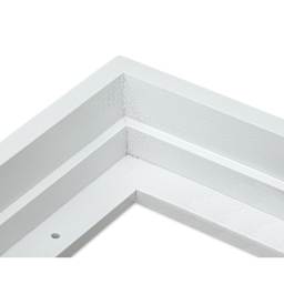 Ampersand Floaterframe - Bold, White, 5" x 7", 1-1/2", corner close-up