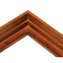 Ampersand Floaterframe - Bold, Walnut, 6" x 6", 7/8", corner close-up