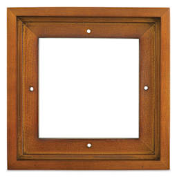 Ampersand Floaterframe - Bold, Walnut, 6" x 6", 7/8", front view