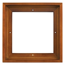 Ampersand Floaterframe - Bold, Walnut, 8" x 8", 7/8", front view