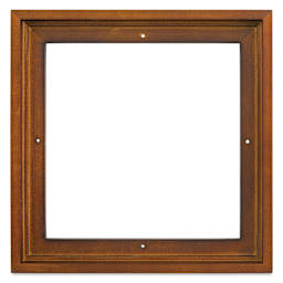 Ampersand Floaterframe - Bold, Walnut, 10" x 10", 7/8", front view