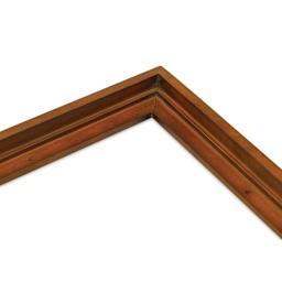 Ampersand Floaterframe - Bold, Walnut, 12" x 12", 7/8", corner close-up