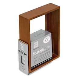 Ampersand Floaterframe - Thin, Walnut, 5" x 7", 1-1/2", at an angle