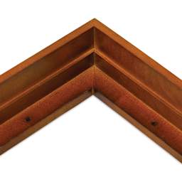 Ampersand Floaterframe - Thin, Walnut, 6" x 6", 1-1/2", corner close-up