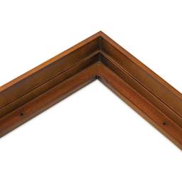 Ampersand Floaterframe - Thin, Walnut, 10" x 10", 1-1/2", corner cloe-up