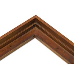 Ampersand Floaterframe - Thin, Walnut, 6" x 6", 7/8", corner close-up