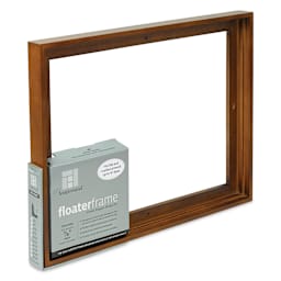 Ampersand Floaterframe - Thin, Walnut, 11" x 14", 7/8", at an angle
