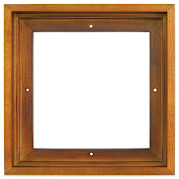 Ampersand Floaterframe - Bold, Walnut, 8" x 8",1-1/2", front view