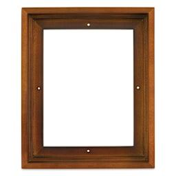 Ampersand Floaterframe - Bold, Walnut, 8" x 10", 1-1/2", front view