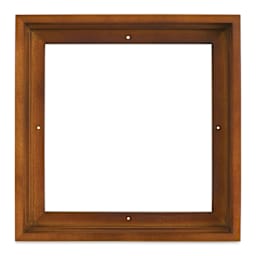 Ampersand Floaterframe - Bold, Walnut, 10" x 10", 1-1/2", front view