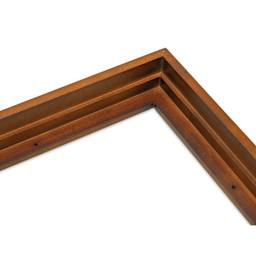 Ampersand Floaterframe - Bold, Walnut, 12" x 12", 1-1/2", corner close-up