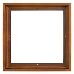 Ampersand Floaterframe - Bold, Walnut, 12" x 12", 1-1/2", front view