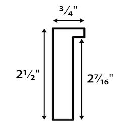 Diagram showing inside and outside profiles