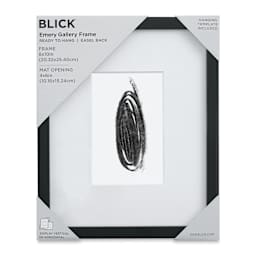 Blick Emery Gallery Frame - Black, 8'' x 10'', with Easel Back front of packaging