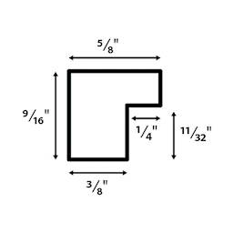 Blick Emery Gallery Frame - Rabbet dimensions
