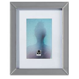 Umbra Mirror Frame - Front view of 8" x 10" frame with 4" x 6" mat