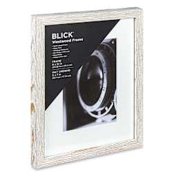 Blick Westwood Frames - Whitewash, Thin, 8" x 10" side view