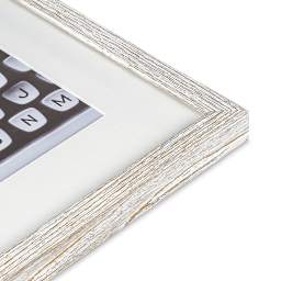 Blick Westwood Frames - Whitewash, Thin, 11" x 14" close up of corner