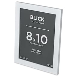 Blick Bellevue Frame - White, 8" x 10", at an angle