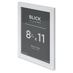Blick Bellevue Frame - White, 8-1/2" x 11", at an angle