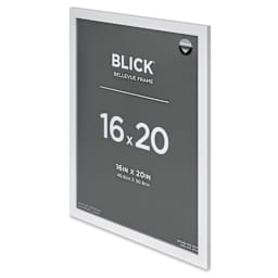 Blick Bellevue Frame - White, 16" x 20", at an angle